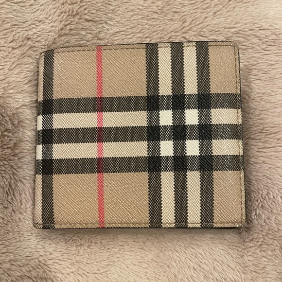 Burberry Tan and Black Checkered Wallet - Picture 1 of 7